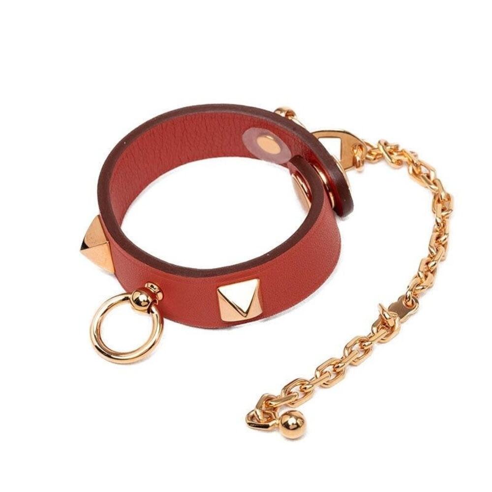 Hermes Rival Glove Holder Red Leather Charm